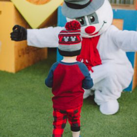Photo with Snow Man Character