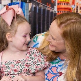 Picture of mom and daughter from 2025 tea party event.