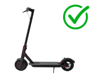 Electric Scooter with Check Mark