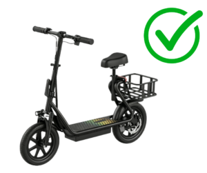 Electric Scooter with Seat Checked