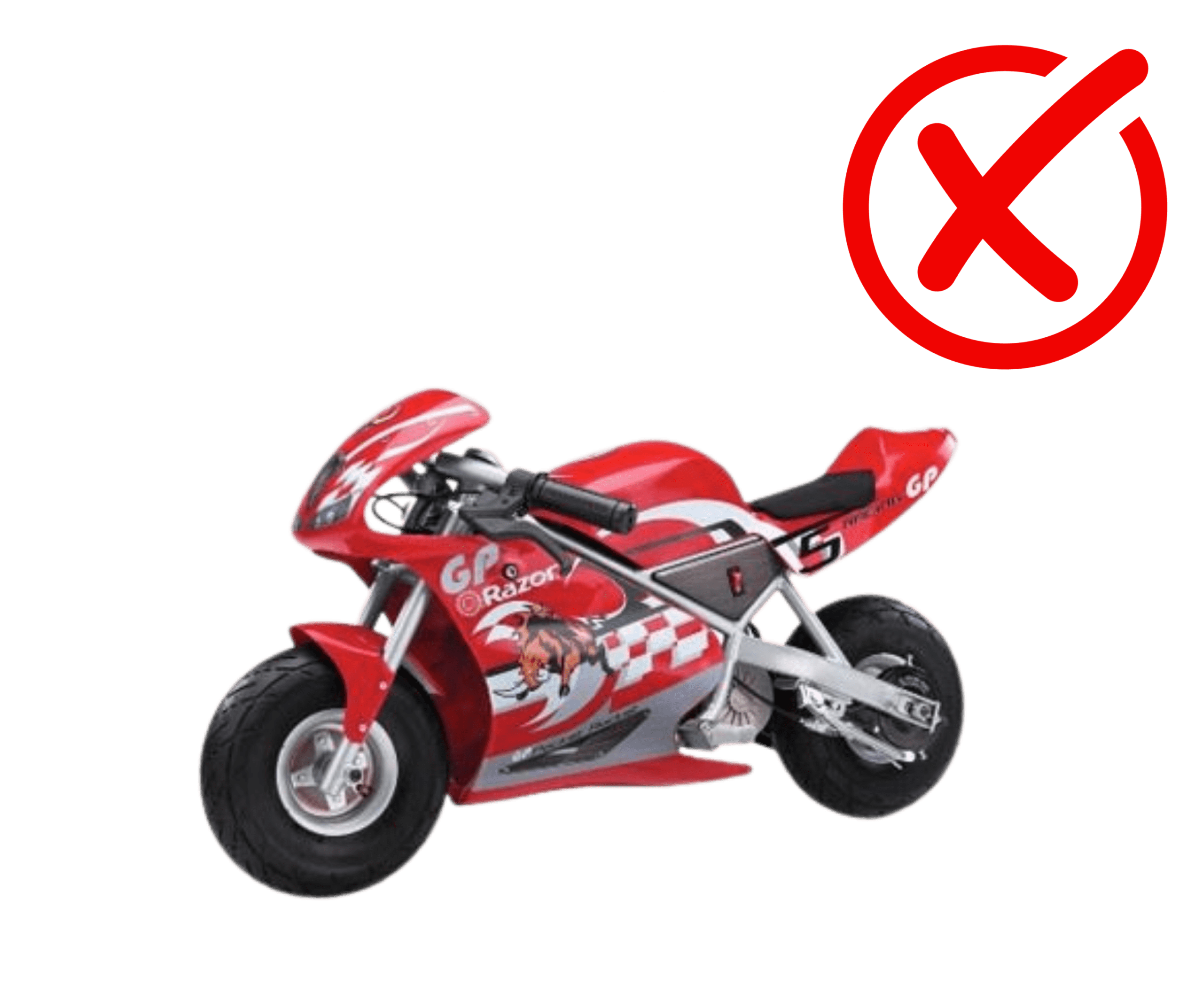 Photo of a mini Bike with an X